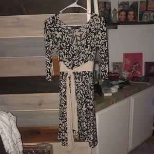 Ruby Rox Floral Black and White Dress - small
